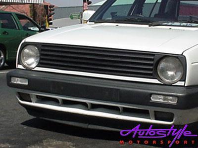 VW Golf MK2 Single Light Debadged Grille-0 VW Golf MK2 Single Light Debadged Grille-0