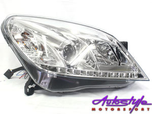 Opel Astra 04 model DRL Chrome Led Headlights-0