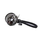 JDM Wheel Keyring With Leather Strap (Black)