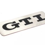Brushed Silver GTi Sticker Badge