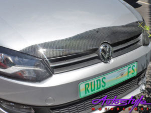 VW Polo 2010 + Carbon Look Bonnet Guard-0