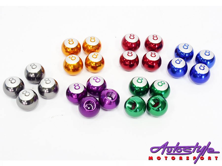 Decorative 8 Ball Style Wheel Valve Caps-0 Decorative 8 Ball Style Wheel Valve Caps-0
