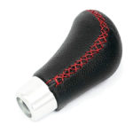 NX Black Leather with Red Stitch Gearknob