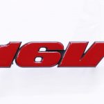 VW 16V OEM Black & Red Grille Badge