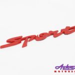 Matt Red Sport Sticker Badge-26655