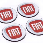 Fiat Red & Silver Wheel Decal Set (59mm)G
