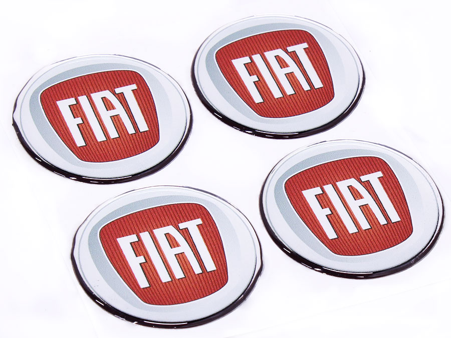 HSB1117 Fiat Red & Silver Wheel Decal Set (59mm)G - Image 1