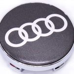Audi Silver/Gunmetal 59mm Wheel Center Cap (each)