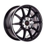 15" A-Line Spree 4/100 & 4/108 Silk Black Alloy Wheels