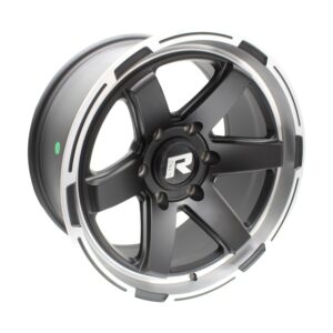 17" F7296 6/139 Matt Black Machined Lip Alloy Wheels