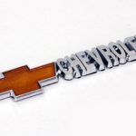 Chrome Raised Chevrolet Sticker Badge-0