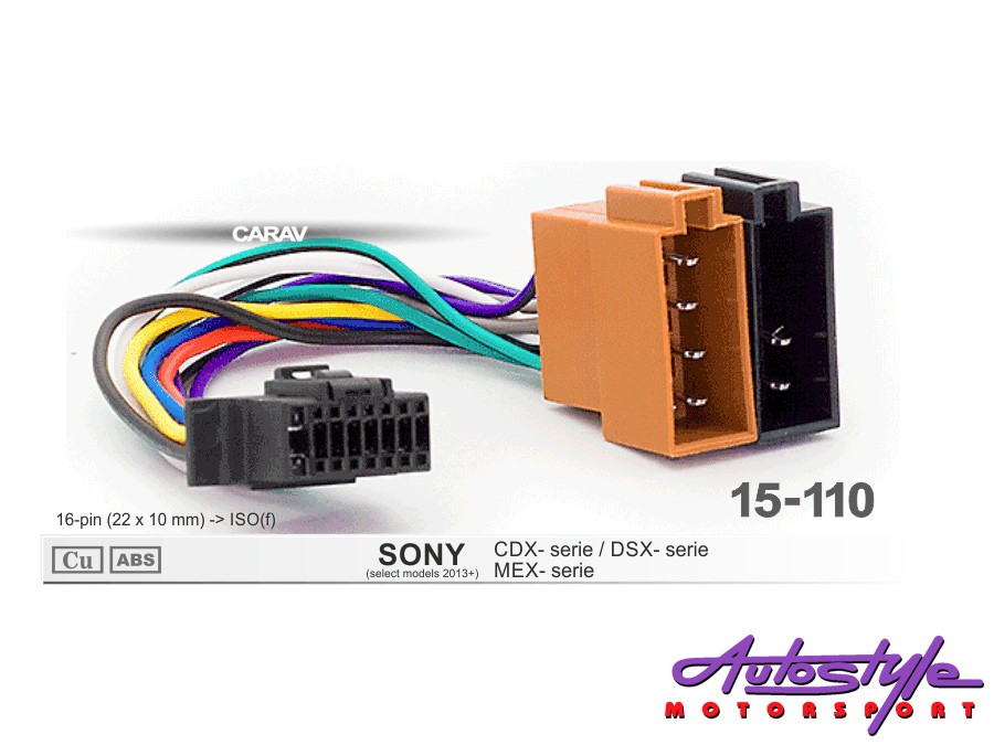 Iso Harness For Sony Head Units
