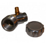 Oil Filler/Breather Aluminium with Billet Aluminium Screw Cap Angled >