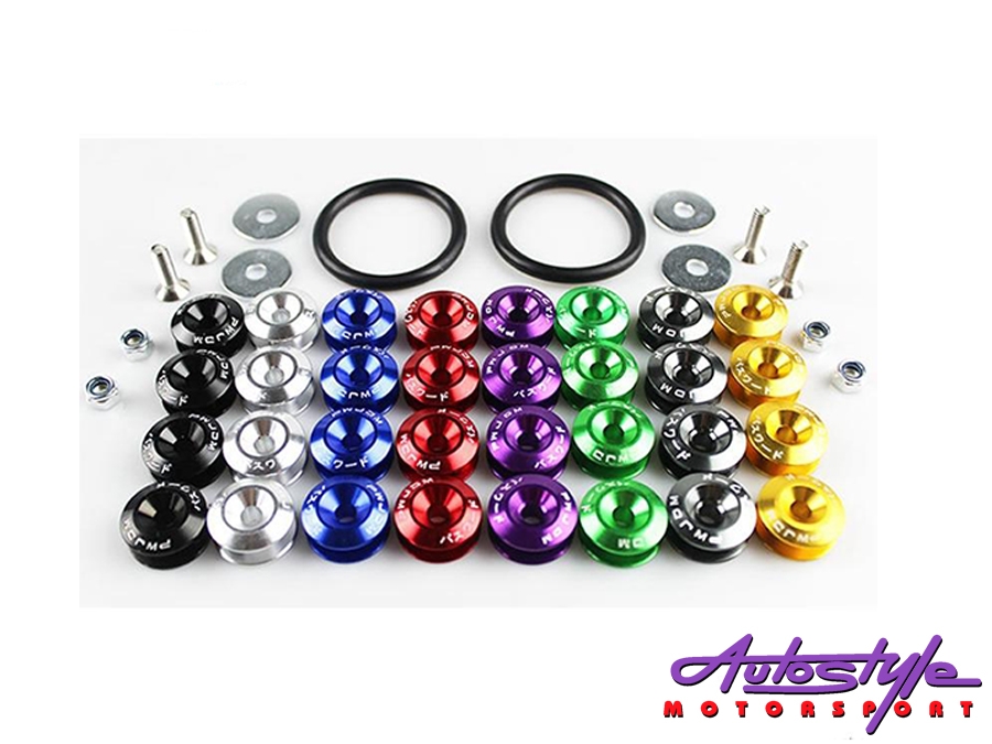 Universal Aluminum JDM Quick Release Fasteners For Bumpers (Silver)-30245