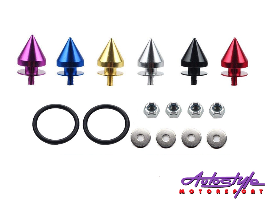 Universal Aluminum JDM Quick Release Fasteners For Bumpers (Silver)-30246