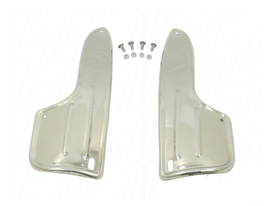 VWORP345 VW Classic Beetle rear Stone Guards Stainless Steel Tall Type Pair - Image 1