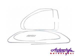 VW Beetle 58-64 Window Trim Set with Clips-0