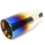 F1x Senna 76mm Burnt blue &  Chrome Tailpipe