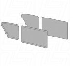 VW Beetle Door Card Set without Door Pockets in Black Vinyl