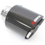 Akropovic Carbon Fibre Gloss Finish Clamp-On Exhaust Tailpipe 110mm)