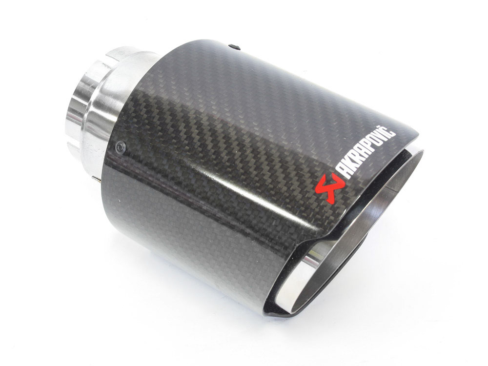 AKRO GLOSS 110 (1) Akropovic Carbon Fibre Gloss Finish Clamp-On Exhaust Tailpipe 110mm) - Image 1