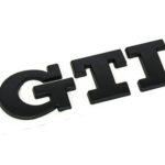 Gti Letters Matt Black sticker Badge