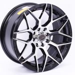 15" A-Line Classic 4/100 & 4/108 Black Machined Face Alloy Wheels