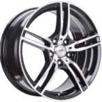 14" A-Line Destiny 4/100 & 4/108 Black Machine Face Alloy Wheels