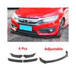 Universal 4piece over-Lip Gloss Black Front Spoiler