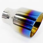 F1X Montoya Blue Burnt Look Chrome Exhaust Tailpipe (101mm)