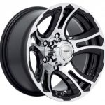 15" A-Line Rebel 6/139 Black Machined Face Alloy Wheels