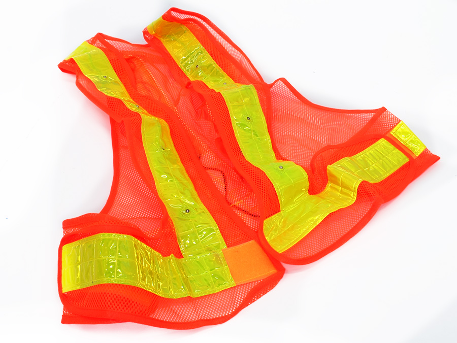 VEST Emergency Vest with Reflective Stripe & LED Strobes - Image 1