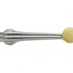 VW Window Winder Handle in Grooved Chrome with Ivory Knob