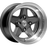 13" A-Line Assen 4/100 Gunmetal Machined Lip Alloy Wheels
