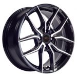 15" A-Line Tango 4/100 Black Machined Face Alloy Wheels