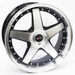 17" Racing Hart Ratzinger 5x100 & 5x114 Gloss Black Machine Face Alloy Wheels