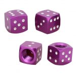 Dice Design Anodized Steel Wheel Valves (purple)
