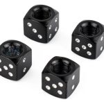 Dice Design Anodized Steel Wheel Valves (black)