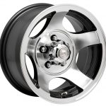 13" A-Line BZR 4/114 Silver Machine Face Alloy Wheels