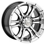 14" A-Line Fear 5/114 Black Machined Face Alloy Wheels