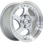 15" A-Line Jedi 5/100 Silver Machined Lip Alloy wheels