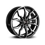 15" Racing Hart Spike 5x100 & 5x114 Black Machine Face Alloy Wheels