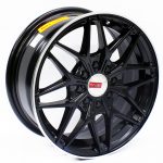 14" A-Line Rocket 4x100 & 4x108 Satin black Machine LIp Alloy Wheels
