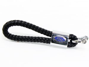 Ford Leather Braided Design Keyring