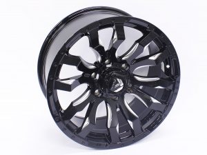 "18"" QS F0215 6x139 Gloss Black Silver Milled Alloy Wheels