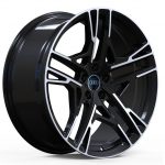 19" RR 822 5/112 Black Machine Face Alloy Wheels