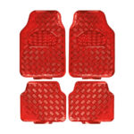 Universal Chrome Metallic Red Car Mats (set of 4)