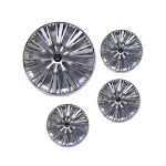15" Wheel Cap Silver Fan Design Set (set of 4)