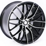 19" SM549 5x120 Black Machine Face Alloy Wheels