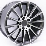 18" QS S623 Style 5/112 Gunmetal Machine Face Alloy Wheels